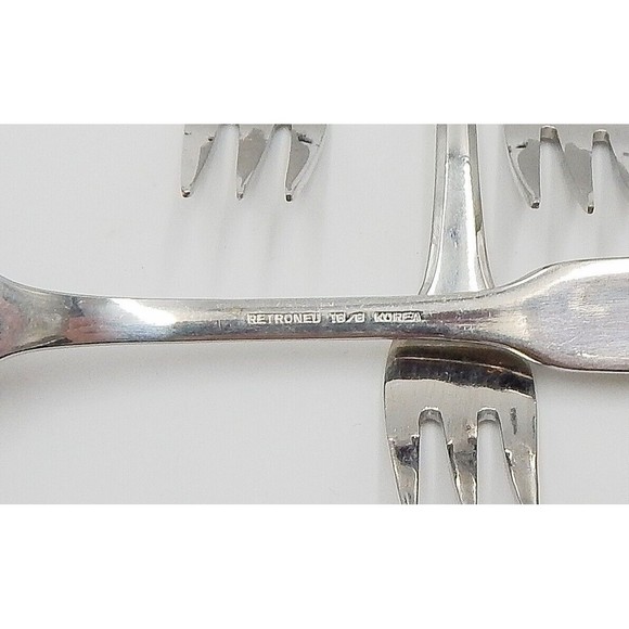 Retroneu Cambridge Cocktail Seafood Fork 18/8 Korea Set of 8 - Picture 9 of 9